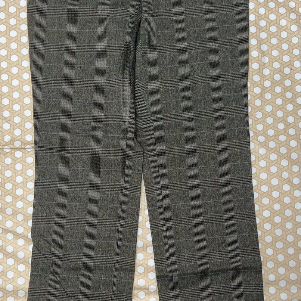 LOFT Men's Charcoal Plaid Dress Pants